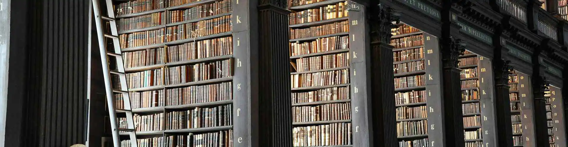 Una biblioteca piena di libri antichi